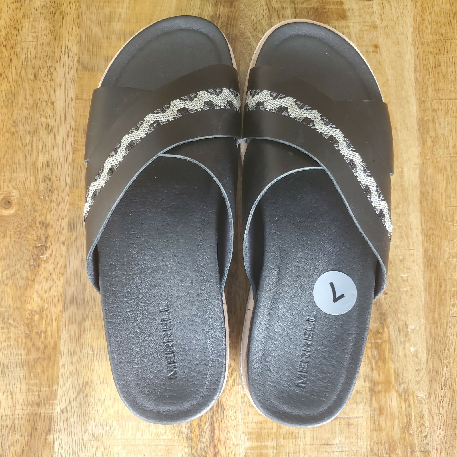 Sandali donna Merrell Juno J62488 neri in pelle di maiale con cinturino incrociato taglia 7