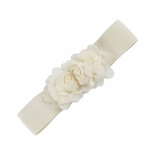 Womens Rose Flower Elastic Stretch Waist Wide Belts Casual Dress Waistband i - Picture 13 of 23
