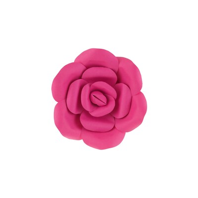Mega Crafts - 8'' Handmade Paper Pedal Flower - Fuchsia, 1PC