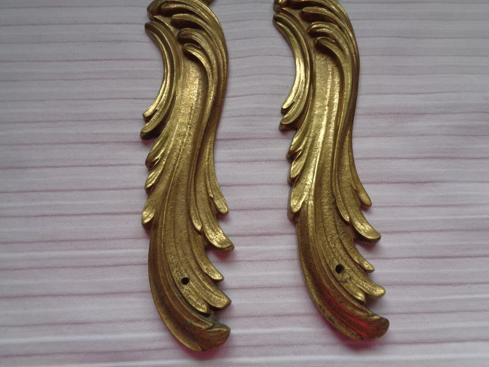 PAIRE DE PLAQUE DE PROPRETE EN BRONZE STYLE LOUIS XV NUMEROTE 3526 - Photo 3/4