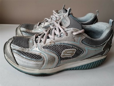 womens grey skechers trainers