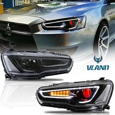 Sets Vland Led Headlights For Mitsubishi Lancer Evo X 2008-2017 W Demon Eyes