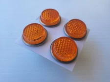 AMBER MINI REFLECTORS BOLT SET NEW X4 NUMBER PLATE BOLTS