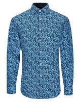 MENS CLASSIC ELEGANT FLORAL PRINT SHIRT SOFT SILKY FEEL FABRIC MEMPHIS 1819 M155