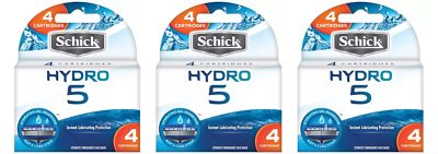 #ad Schick Hydro 5 Hydrating Razor Blade Refills 12 Cartridges $21.99