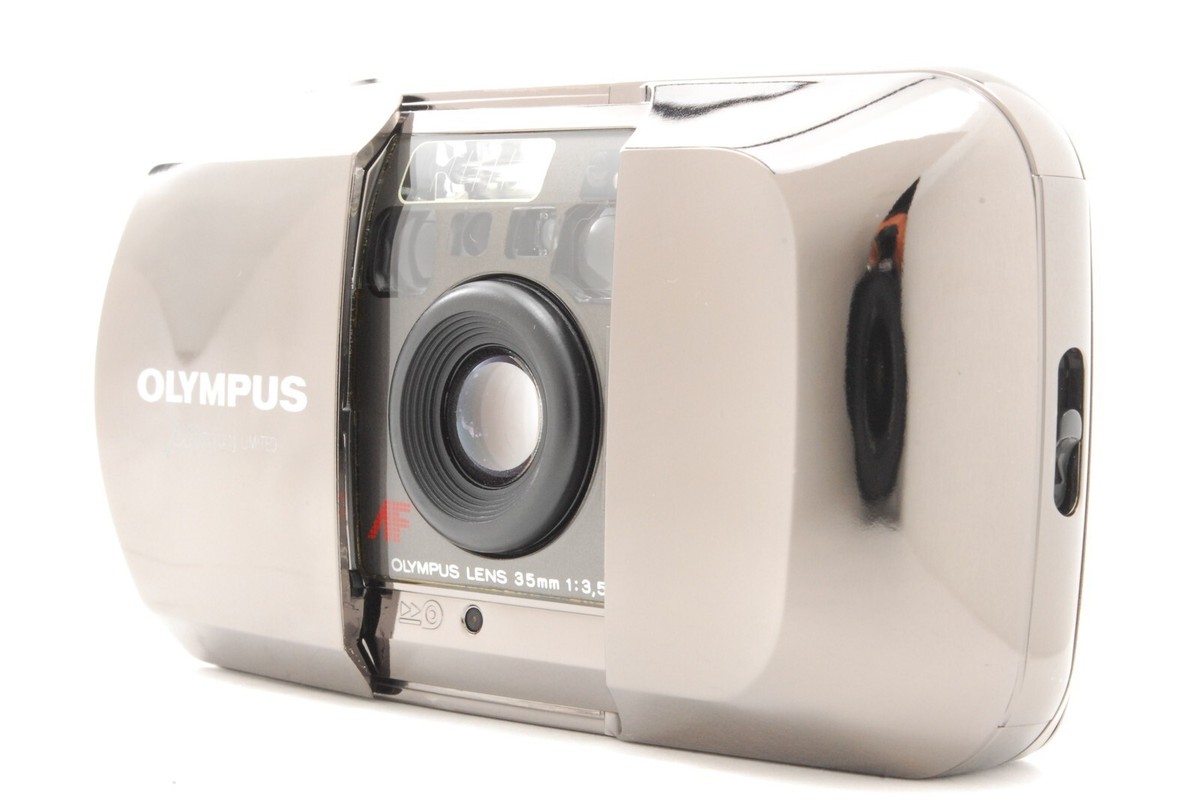美品★オリンパス OLYMPUS μ [mju:] LIMITED#230354 MINT in Box] Olympus mju μ Limited Silver Point & Shoot Film