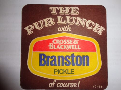 Beer drinks mats drip mats coaster BRANSTON PICKLE CROSSE & BLACKWELL rare beer - Picture 1 of 1