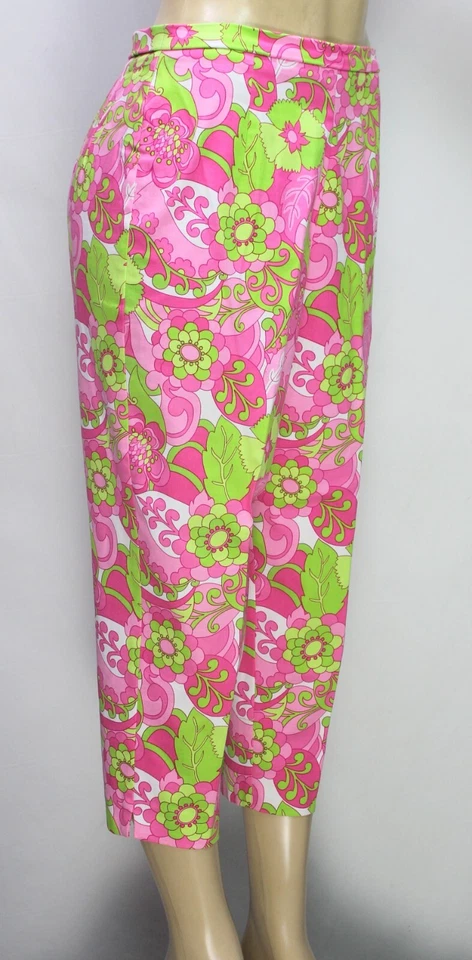 Pantalones cortos Briggs New York para mujer elásticos florales multicolor talla 12 Foto 3 de 4