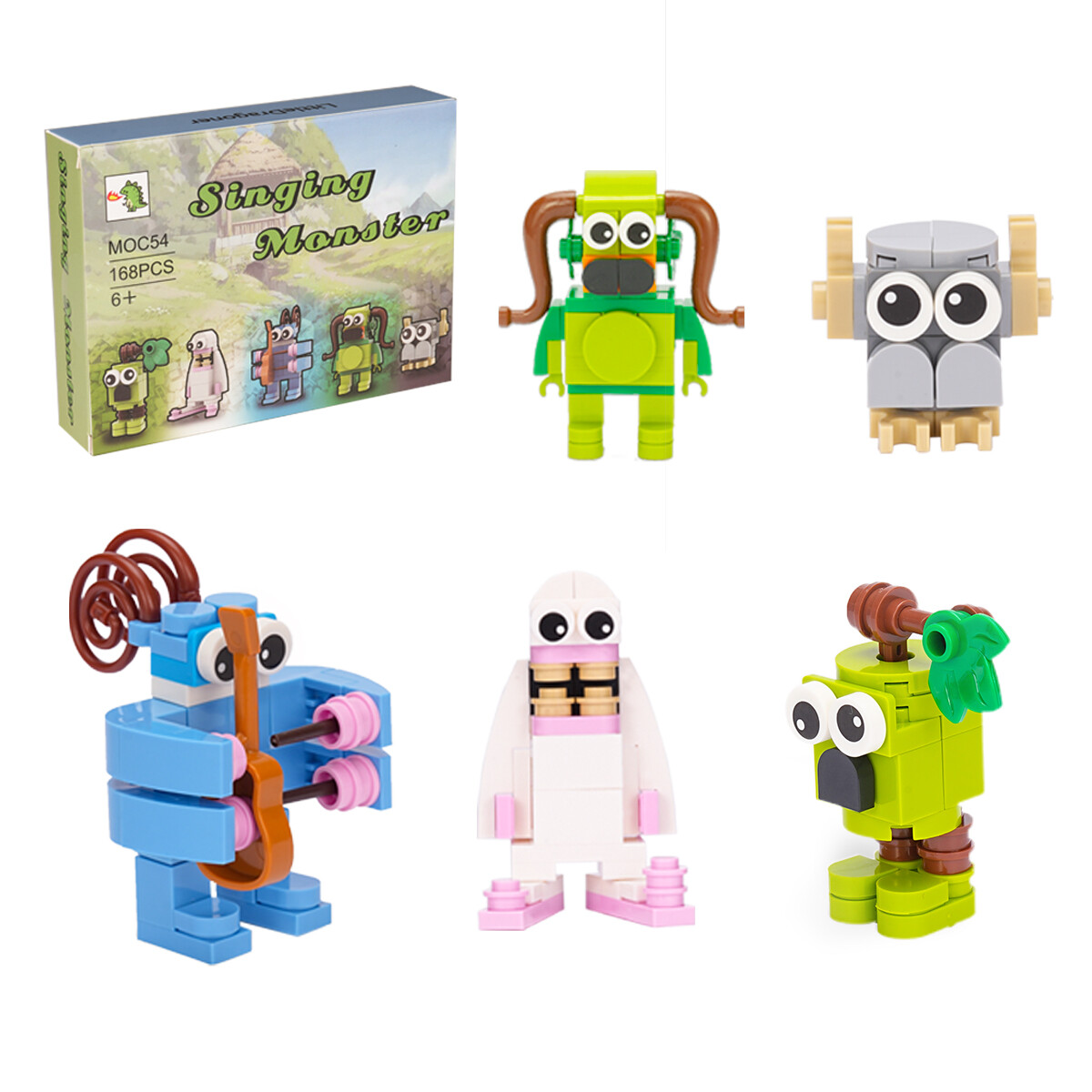 5PCS My Singing Monsters Building Blocks Toys Game Characters Model Bricks Boxed