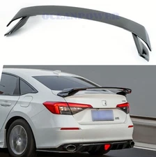 For 2022-2025 Honda Civic Sedan HP Style Rear Trunk Spoiler Wing Lip Gloss Black