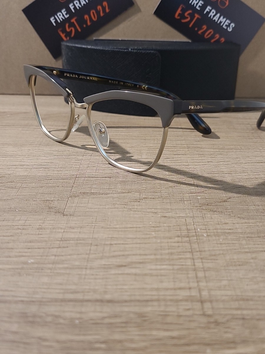 Prada Journal VPR 14S TFL-101 Grey/Tortoise Eyeglasses  display picture 2