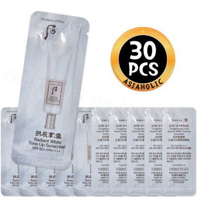 The history of Whoo Radiant White Tone Up Sunscreen 1ml (10pcs ~ 150pcs) Newest