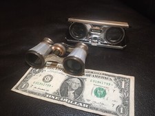 Vintage Chevalier Paris Opera Glasses Binoculars w/ Mother of Pearl Casing 1