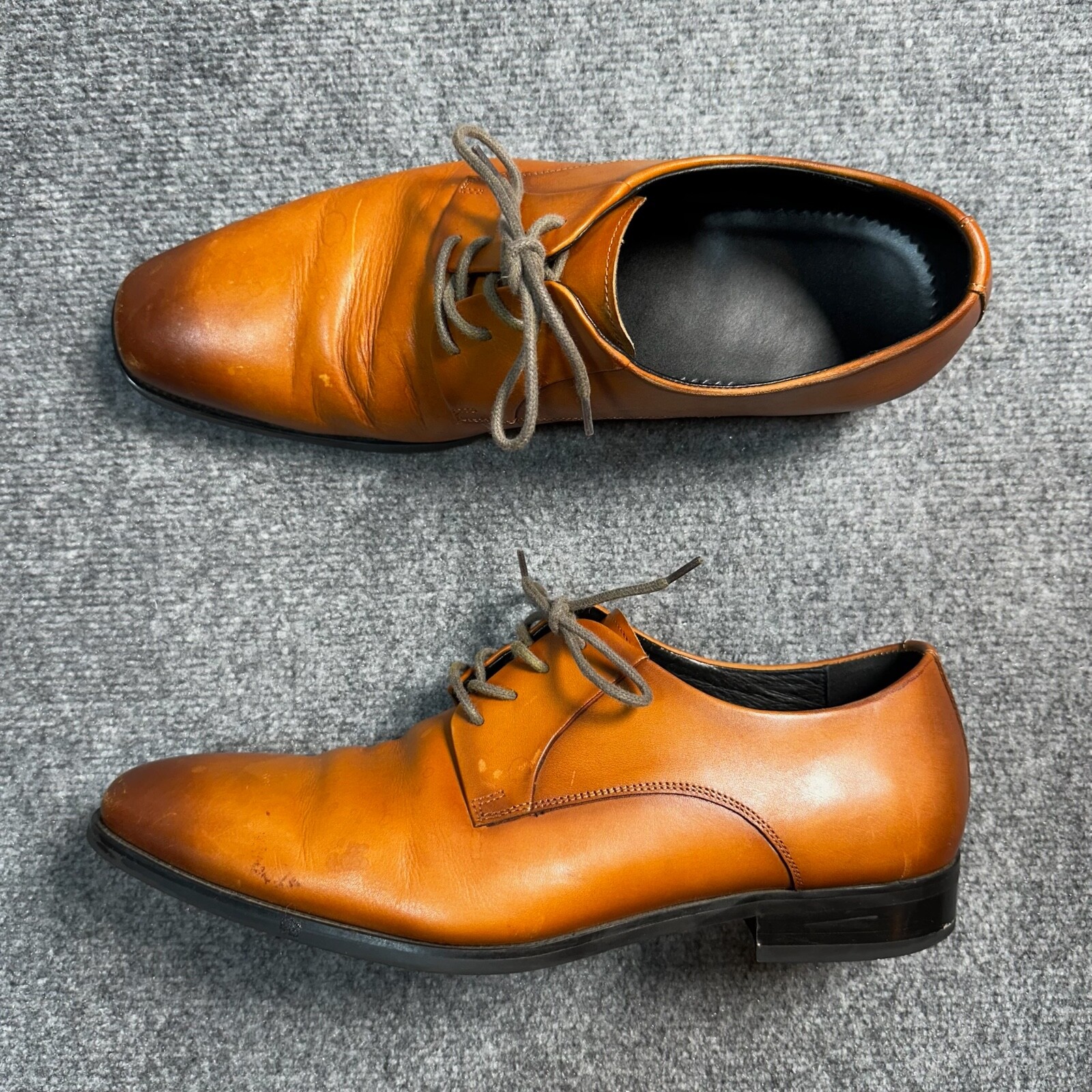 SAOLA Scarpe eleganti Gifennse da uomo 13 marroni in pelle stringate Oxford punta a punta formale