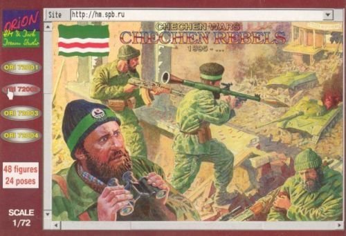 Orion 72002 Chechen Rebels Soldiers, 1995-2005 Plastic 1/72 scale model kit - Picture 1 of 12