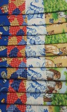 LOT of 5 FABRIC PACKS 5 Designs BEST FRIENDS Cats Dogs BLUE Yellow QUILT COTTON