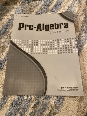 A Beka Pre-Algebra Quiz/Test Key Third Edition | eBay