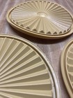 Vintage Tupperware LID ONLY #808 Round Harvest Gold Starburst Servalier 6” Seal — photo 7
