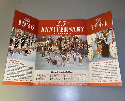 Vintage Ice Follies of 1961 Brochure Mailer at Olympia Stadium Detroit Skating