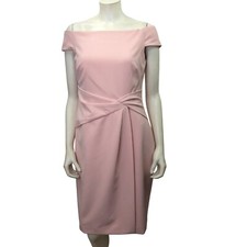 LAUREN RALPH LAUREN $175 Crepe Off the Shoulder Cocktail Dress SZ 8 NWT