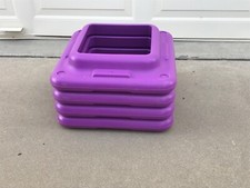 Lot of 4 The Step Aerobic Platform Purple Ris...