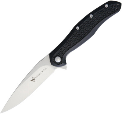 New Steel Will Intrigue Mini Linerlock Black Folding Pocket Knife F45M-11