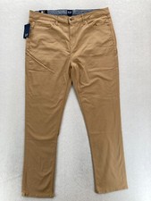 GAP 5 Pocket Pant Mens 40x32 Slim Fit Straight Leg Brown Stretch Twill Chino NWT