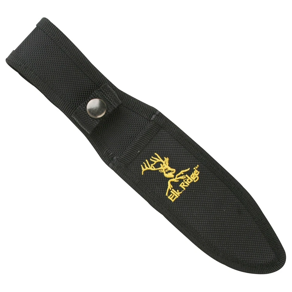 Cuchillo de espiga completa hoja fija Elk Ridge 10,00" mango de madera burl general ER-101 Foto 2 de 2