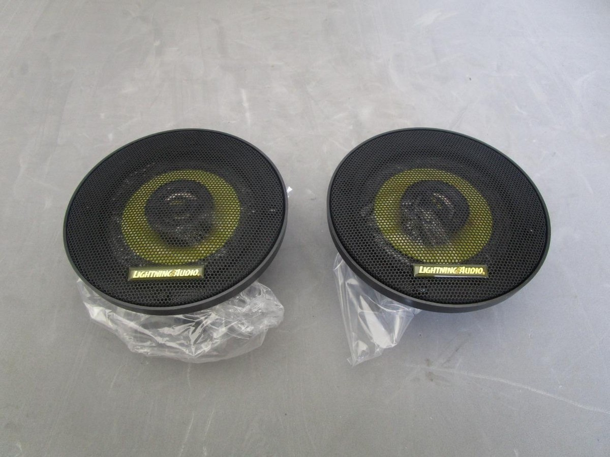 Lightning Audio 4 Inch 2-Way 90 Watt Speaker set Hardware Wire Kit