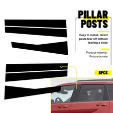 6x Pillar Post Door Window Molding Cover Trim For 2011-2021 Jeep Grand Cherokee