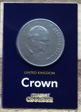 CHANGE CHECKER CARDED - WINSTON CHURCHILL MEMORIAL 1965 COMMEMORATIVE CROWN COIN