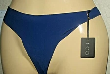 REAL - NEW - SIZE: MEDIUM - BLUE  - NYLON  STRETCH  THONG PANTY  