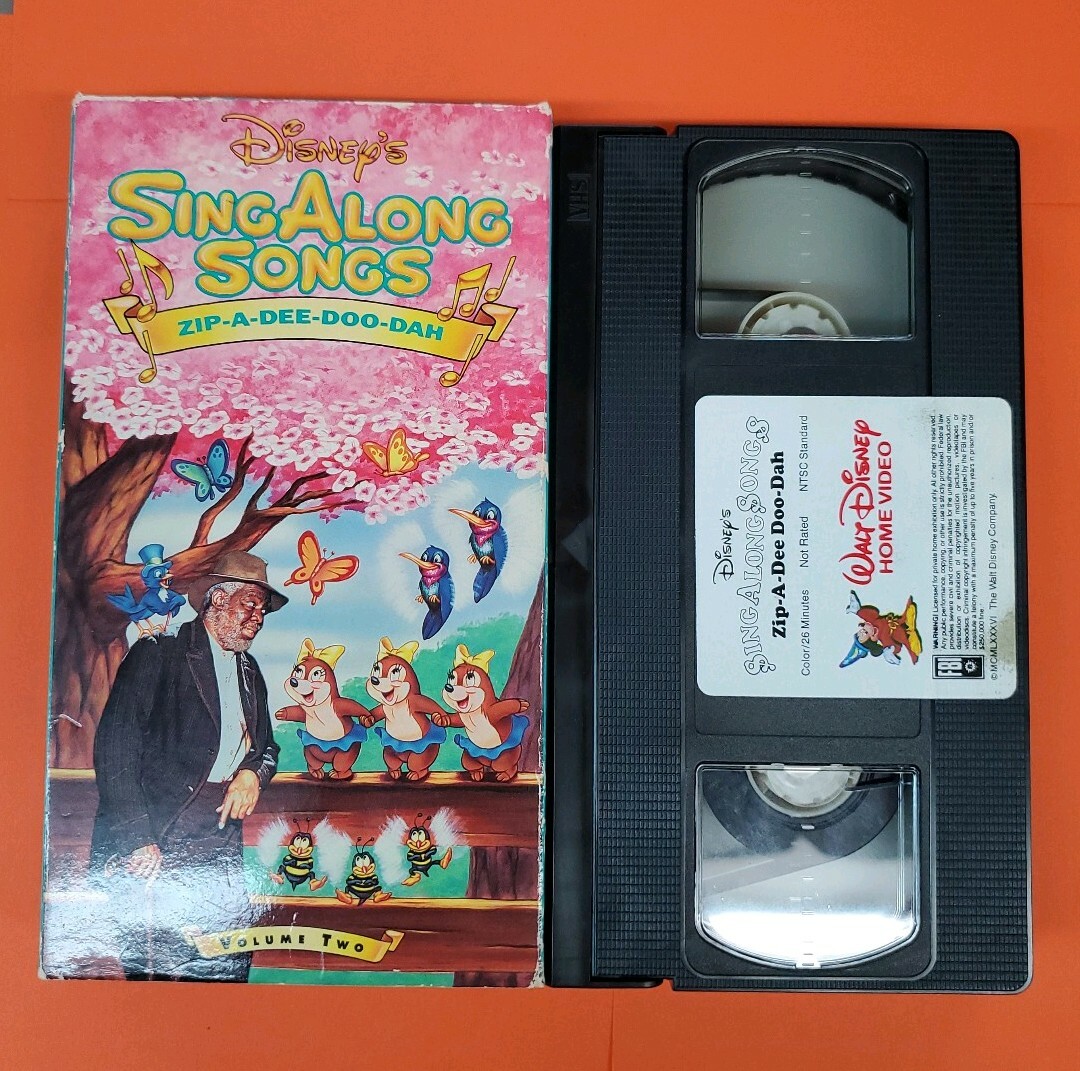 Disney Sing Along Songs 5 VHS lot 2 Zip 3 fly 7 fun 11 friend 12