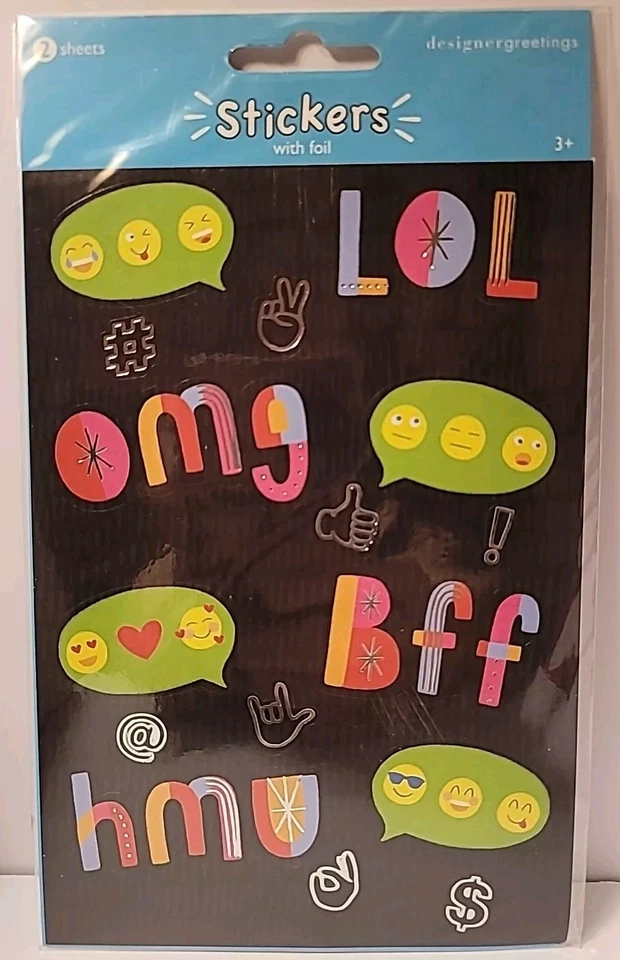 Emogi BFF Themed Stickers Scrapbook Craft Embellish Kids Trending Party Foil NEW - Image 4 of 4