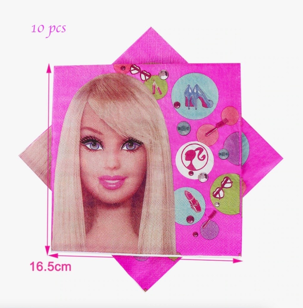 Barbie Birthday Party Supplies Serves 10 Pink Party Plates and