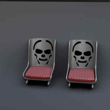 1:25-1:24 Scale Hot Rod Seat Set with Skull C...