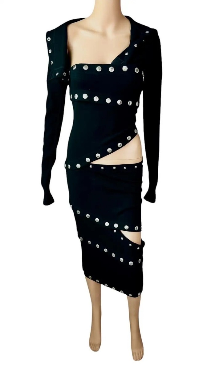 Dolce & Gabbana F/W 2003 Runway Cutout Snap-Up Convertible Knit