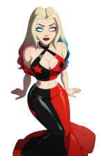 Harley Quinn Comic Waifu Weatherproof Anime Sticker 6" Car Decal