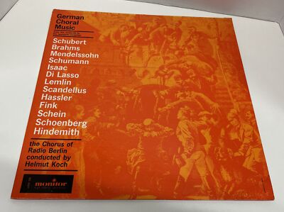 Helmut Koch Chorus of Radio Berlin GERMAN CHORAL MUSIC Vinyl LP