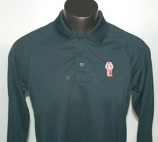 KENWORTH Trucks KW Logo Long Sleeve Polo Shirt Men's sz Medium M Polyester NWOT