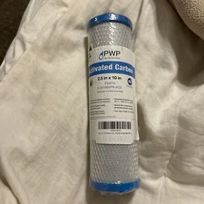 2.5 x 10" RV Water Filter Activated Carbon Block Push-Nipple Cartridge Replaces