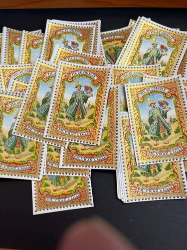 LOT 100 ETIQUETTES FIL AU CHINOIS /CHROMOS/VRAU à LILLE/ FIL/ COUTURE /CHINOIS - Afbeelding 3 van 5