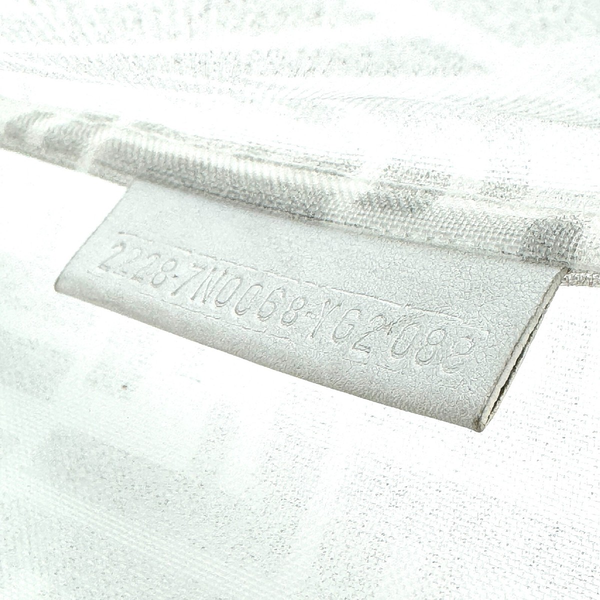 Fendi Clutch bag Pouch Purse mesh Zucca Nylon Ring White silver
