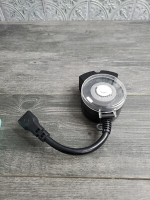 24 Hour Outdoor Mechanical 2 Outlet Timer Weatherproof Automatic Switch Light