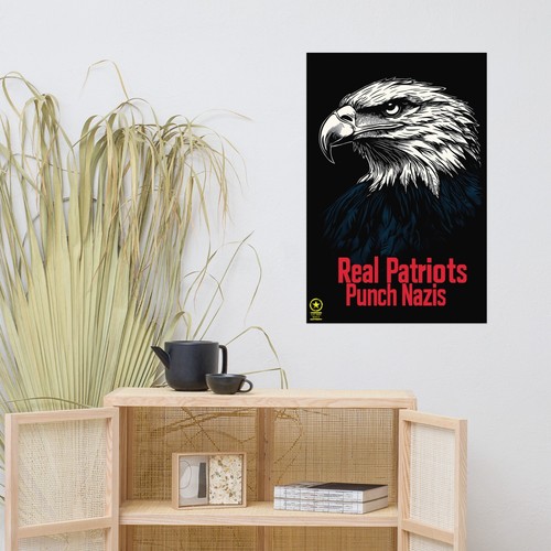 Abolish MAGA - Real Patriots Punch Nazis wall poster - Picture 12 of 24