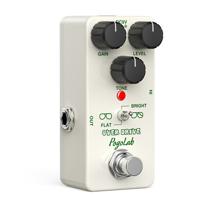 POGOLAB Analog Guitar Effect Pedal True Bypass Overdrive Pedal with Two Effects