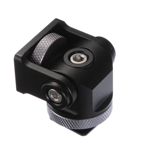 Aluminum Alloy Cold Shoe Mount - 1/4" Screw Adapter w/360° Rotation for Camera