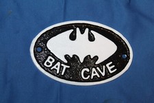 CAST METAL BAT CAVE SIGN