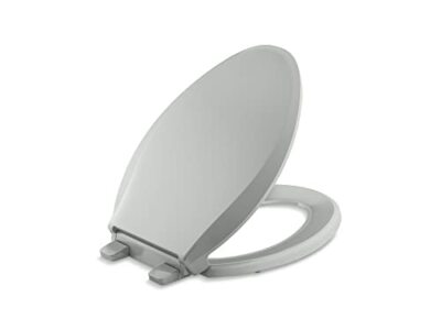 Elongated Ice Gray Quiet Close Toilet Seat Cachet with ReadyLatch Hinge