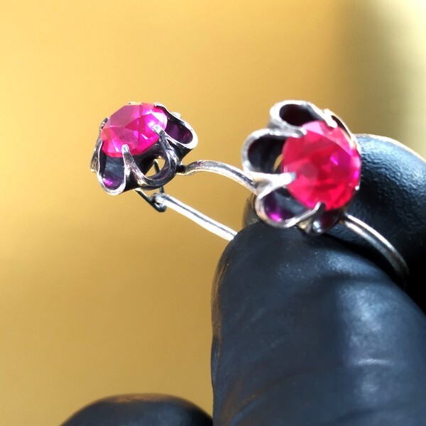 Soviet silver earrings 875 sample Tenderness Beau… - image 1